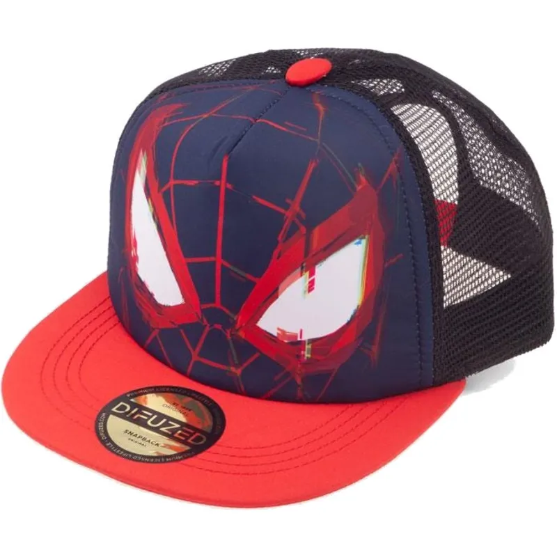 kepure-plokscia-melyna-snapback-vaikams-trucker-face-difuzed