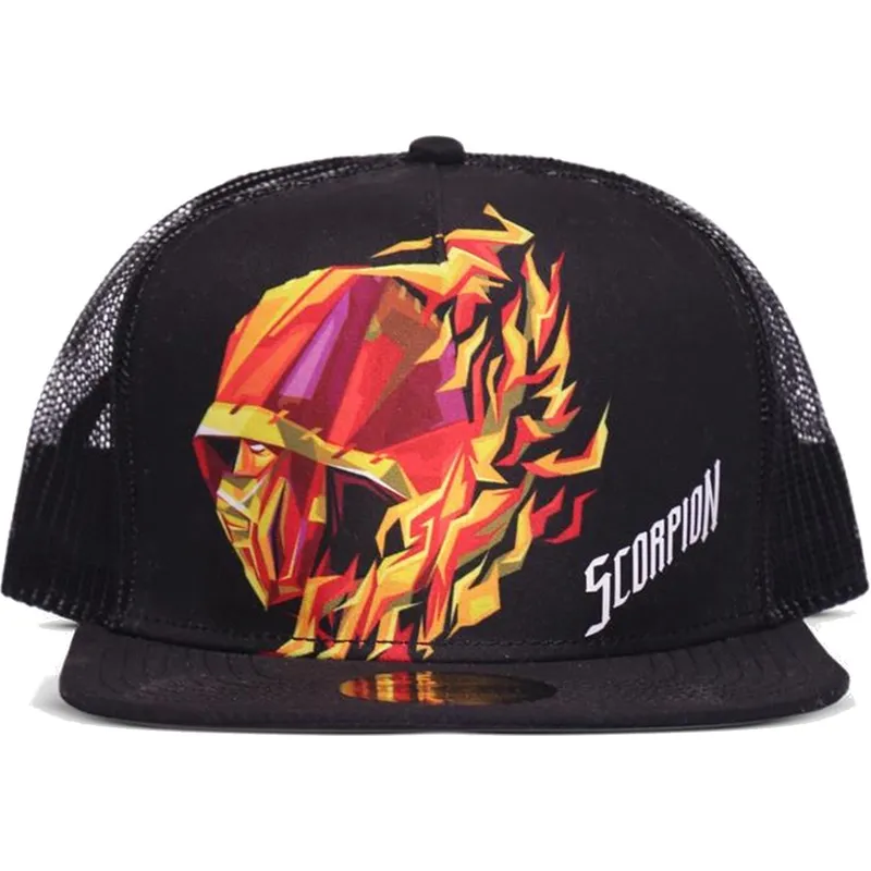 kepure-plokscia-juoda-snapback-trucker-difuzed
