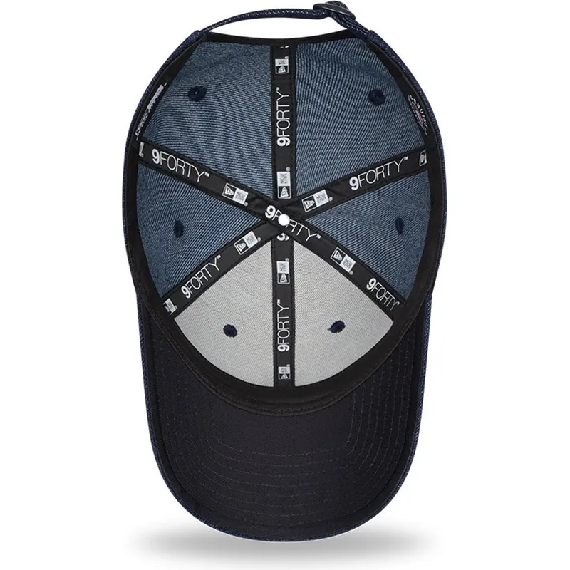 kepure-islenkta-tamsiai-melyna-reguliuojamas-9forty-denim-new-york-yankees-mlb-new-era