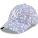 kepure-islenkta-melyna-reguliuojamas-rosa-9forty-floral-new-york-yankees-mlb-new-era