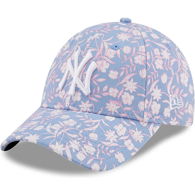 kepure-islenkta-melyna-reguliuojamas-rosa-9forty-floral-new-york-yankees-mlb-new-era