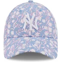 kepure-islenkta-melyna-reguliuojamas-rosa-9forty-floral-new-york-yankees-mlb-new-era