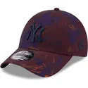 kepure-islenkta-raudona-reguliuojamas-9forty-ray-scape-new-york-yankees-mlb-new-era