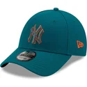 niebieska-czapka-z-zakrzywionym-daszkiem-regulowana-z-niebiesko-pomaranczowym-logo-new-york-yankees-mlb-model-9forty-pop-outline
