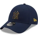 kepure-islenkta-tamsiai-melyna-reguliuojamas-9forty-pop-outline-new-york-yankees-mlb-new-era