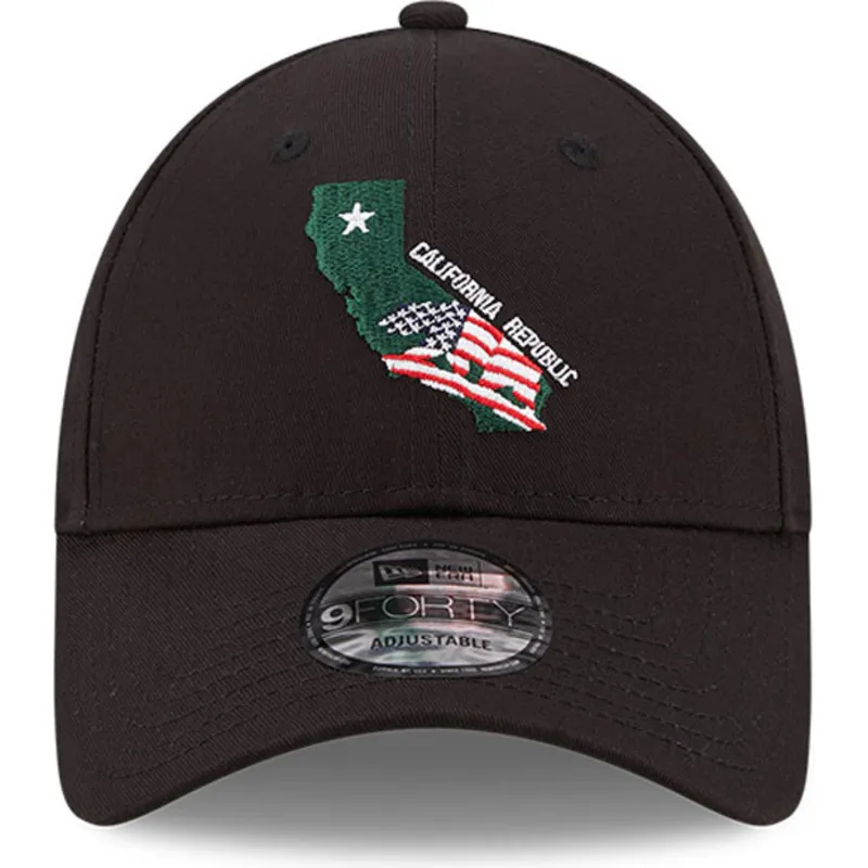kepure-islenkta-juoda-reguliuojamas-9forty-us-state-california-republic-new-era
