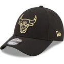 kepure-islenkta-juoda-snapback-9forty-black-and-gold-chicago-bulls-nba-new-era