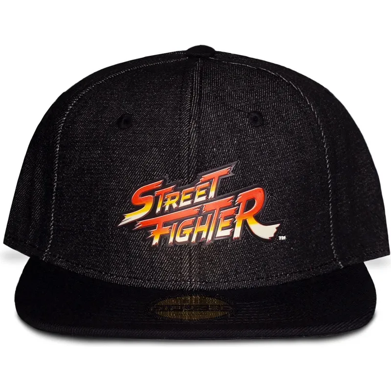 czarna-plaska-czapka-snapback-street-fighter-logo-od-difuzed