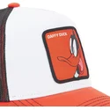 gorra-trucker-blanca-negra-y-roja-pato-lucas-loo5-daf1-looney-tunes-de-capslab