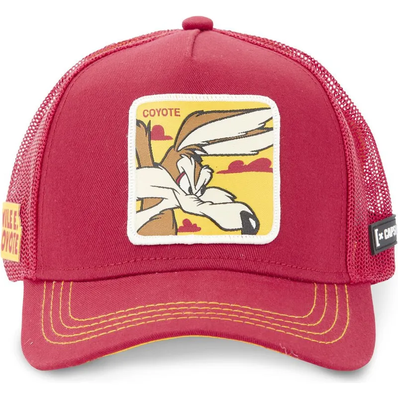 kepure-islenkta-vilkikas-raudona-snapback-coyote-loo5-coy1-looney-tunes-kojotas-looney-tunes-capslab