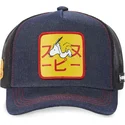 kepure-islenkta-vilkikas-tamsiai-melyna-snapback-snoopy-pea-sam-denim-peanuts-snoopy-zemes-riesutai-capslab