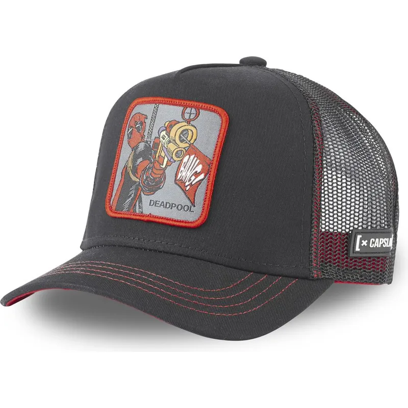 kepure-islenkta-juoda-snapback-dea1-deadpool-marvel-comics-capslab kepure-islenkta-juoda-snapback-dea1-deadpool-marvel-comics-capslab
