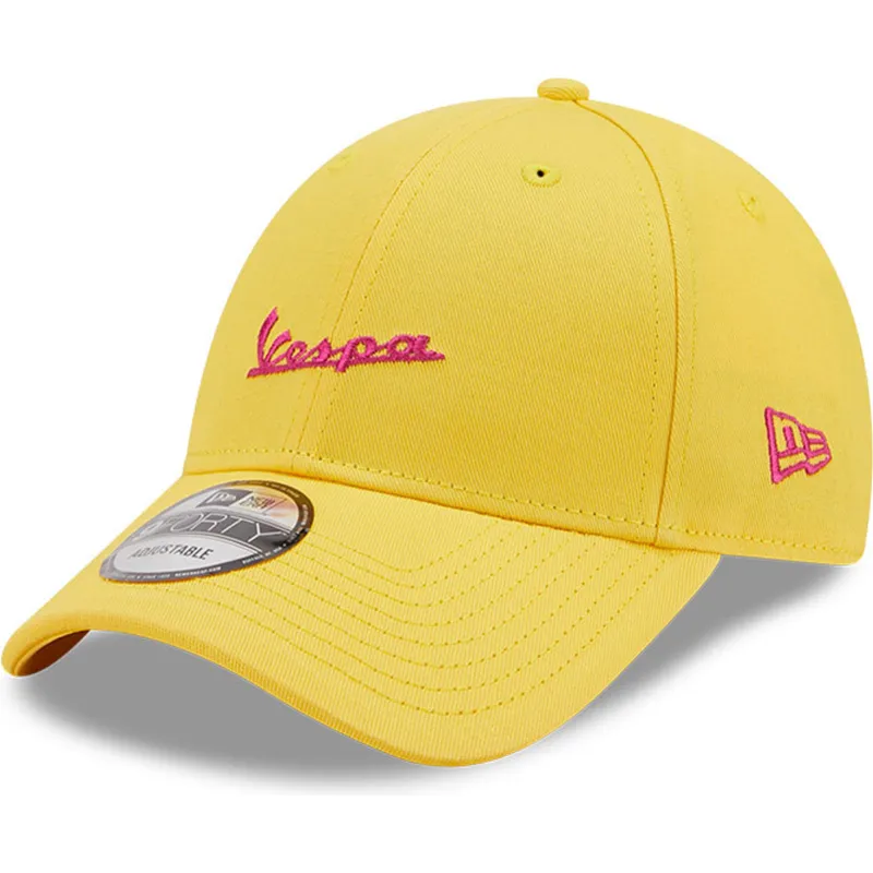 kepure-islenkta-geltona-reguliuojamas-9forty-essential-vespa-piaggio-new-era