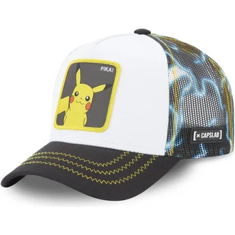 Czapka trucker biała i czarna Pikachu ELE2 Pokémon od Capslab