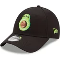 new-era-curved-brim-avocado-9forty-food-icon-black-adjustable-cap