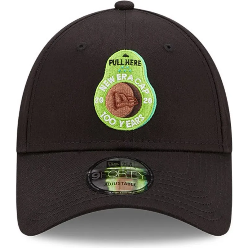 kepure-islenkta-juoda-reguliuojamas-aguacate-9forty-food-icon-new-era