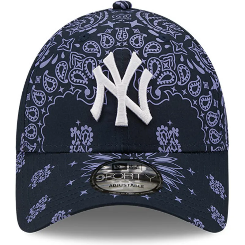 kepure-islenkta-tamsiai-melyna-reguliuojamas-9forty-paisley-print-new-york-yankees-mlb-new-era kepure-islenkta-tamsiai-melyna-reguliuojamas-9forty-paisley-print-new-york-yankees-mlb-new-era