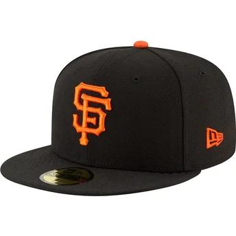 Cap plokščia black ajustada 59FIFTY AC Perf San Francisco Giants MLB New Era