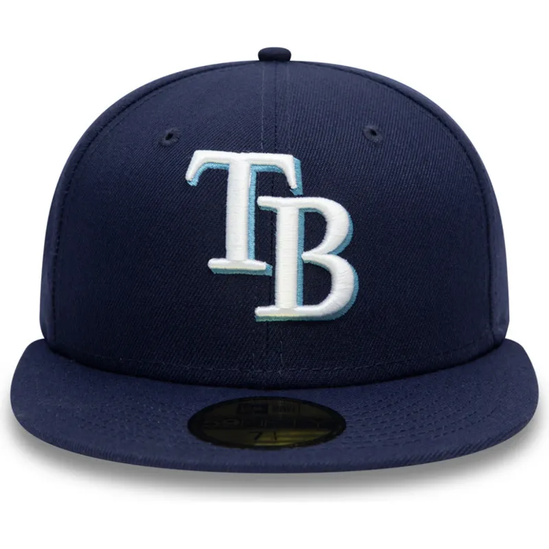 kepure-plokscia-tamsiai-melyna-priglundanti-59fifty-ac-perf-tampa-bay-rays-mlb-new-era
