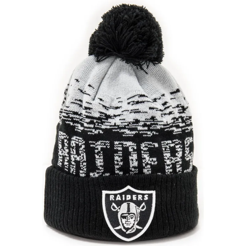 kepure-su-bumbulu-juoda-sport-cuff-las-vegas-raiders-nfl-new-era