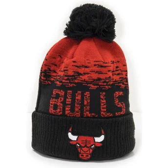 Czarna i czerwona czapka z pomponem Sport Cuff Chicago Bulls NBA od New Era