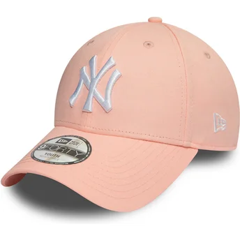 Cap išlenkta pink adjustable strap vaikams 9FORTY League Essential New York Yankees MLB New Era
