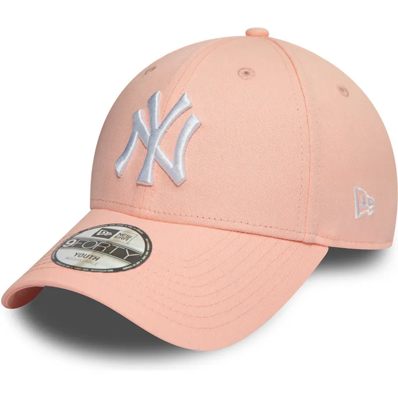 kepure-islenkta-rozine-reguliuojama-juostele-vaikams-9forty-league-essential-new-york-yankees-mlb-new-era