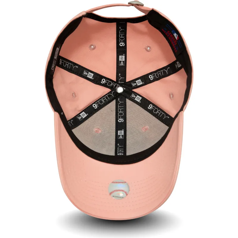 cap-islenkta-pink-adjustable-strap-vaikams-9forty-league-essential-new-york-yankees-mlb-new-era
