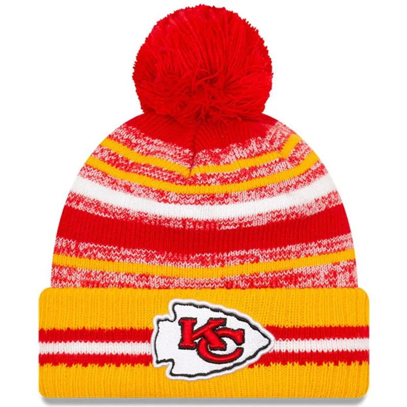kepure-su-bumbulu-geltona-sport-sideline-kansas-city-chiefs-nfl-new-era