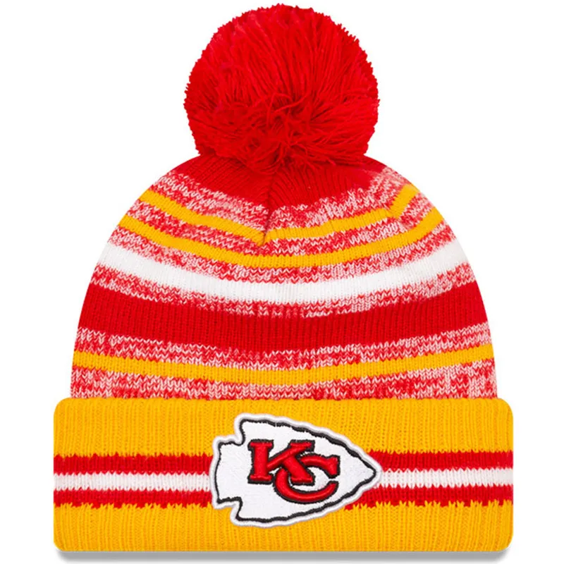 kepure-su-bumbulu-geltona-sport-sideline-kansas-city-chiefs-nfl-new-era