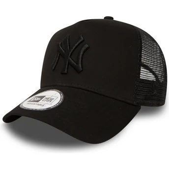 Cap išlenkta black snapback vaikams A Frame Clean New York Yankees MLB New Era