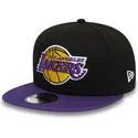 czarna-i-fioletowa-plaska-czapka-snapback-9fifty-los-angeles-lakers-nba-new-era