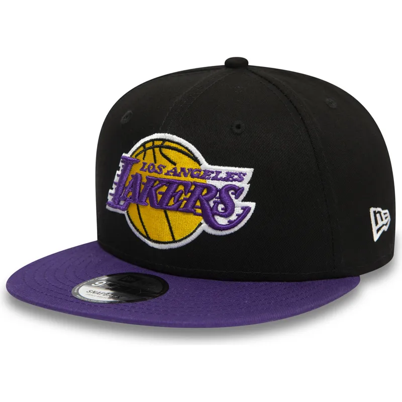 czarna-i-fioletowa-plaska-czapka-snapback-9fifty-los-angeles-lakers-nba-new-era