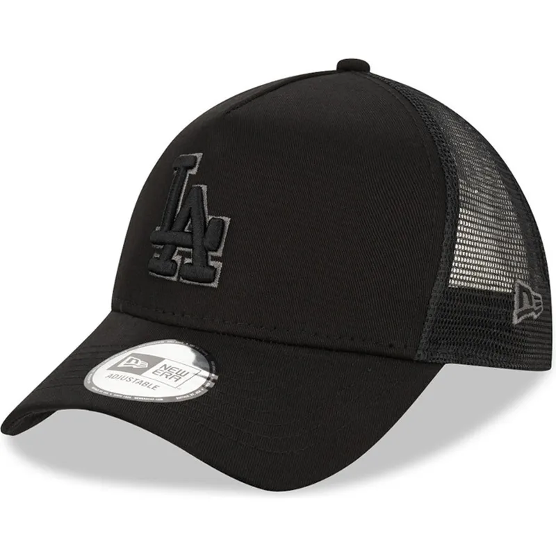 czapka-trucker-czarna-z-czarnym-logo-9forty-a-frame-los-angeles-dodgers-mlb-new-era