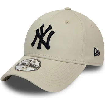 Cap išlenkta beige adjustable strap vaikams 9FORTY League Essential New York Yankees MLB New Era