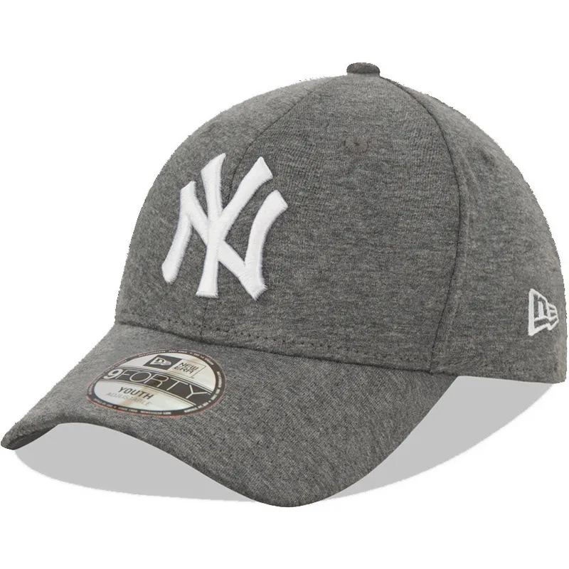 szara-zakrzywiona-czapka-regulowana-dla-dzieci-9forty-jersey-essential-new-york-yankees-mlb-od-new-era
