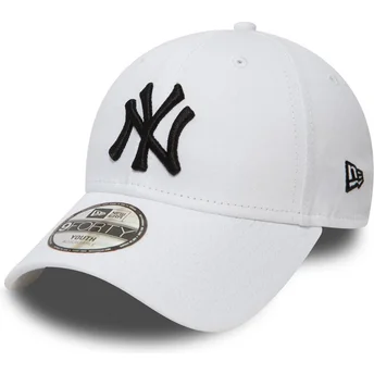 Cap išlenkta white adjustable strap vaikams 9FORTY League Essential New York Yankees MLB New Era