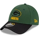zielono-czarna-czapka-z-zakrzywionym-daszkiem-snapback-9forty-stretch-snap-sideline-road-green-bay-packers-nfl-od-new-era