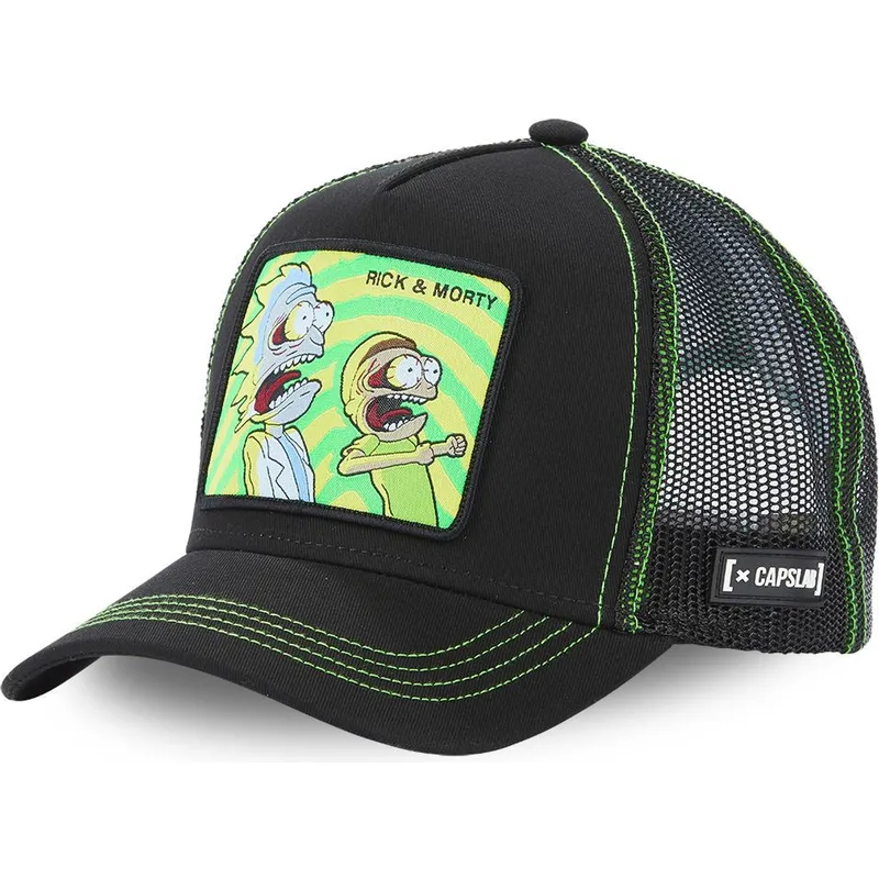kepure-islenkta-juoda-snapback-psy2-rick-ir-morty-rikas-ir-mortis-capslab