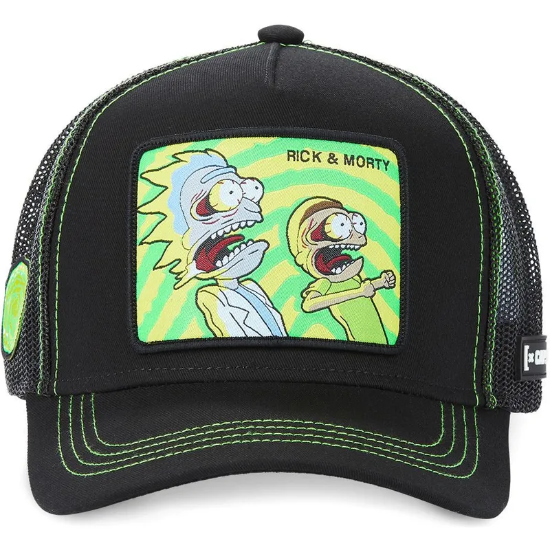 kepure-islenkta-juoda-snapback-psy2-rick-ir-morty-rikas-ir-mortis-capslab