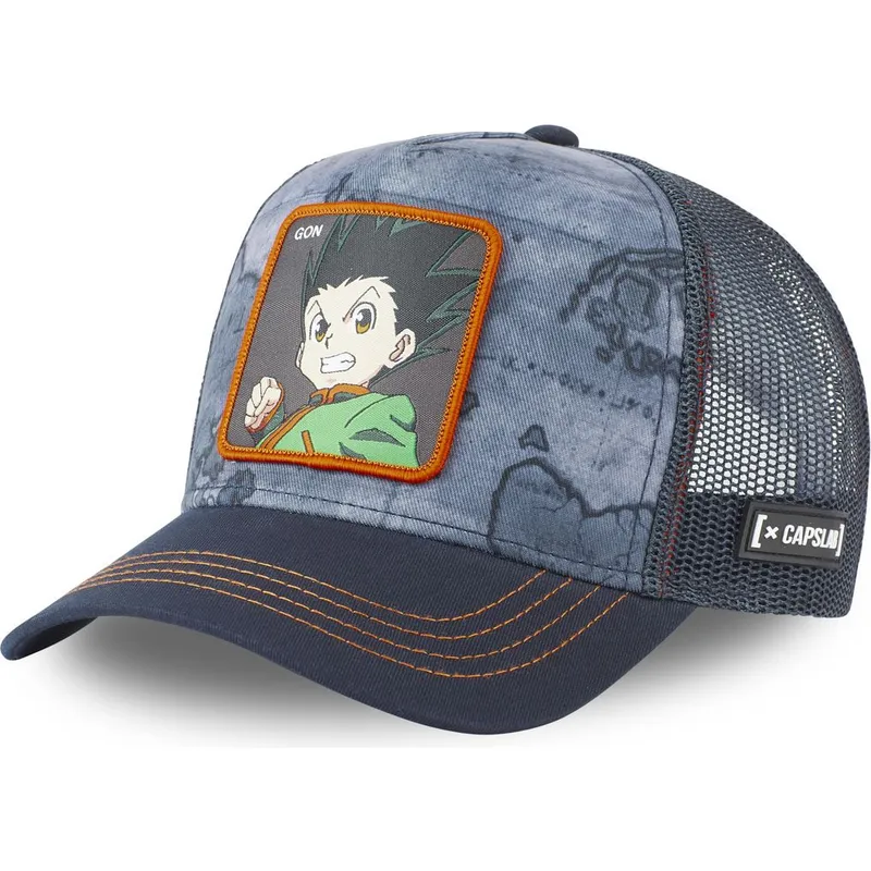 kepure-islenkta-tamsiai-melyna-snapback-gon2-gon-freecss-hunter-x-hunter-capslab