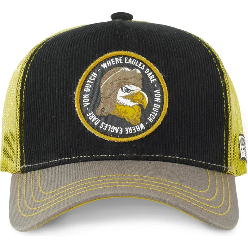 czapka-trucker-czarna-zolta-i-szara-orzel-where-eagles-dare-eag-von-dutch