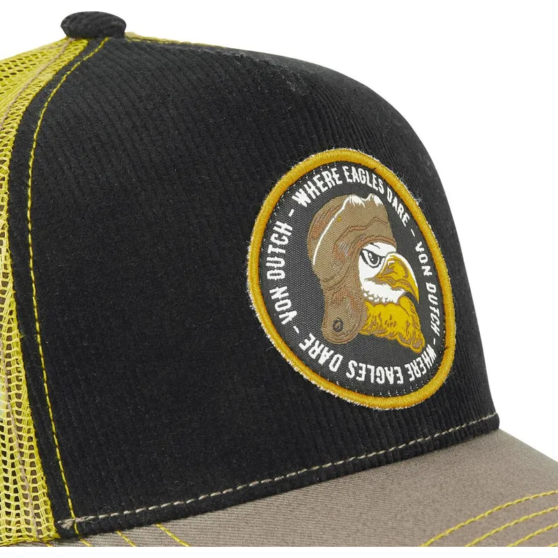 kepure-islenkta-juoda-snapback-where-eagles-dare-eag-von-dutch
