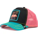 gorra-trucker-negra-rosa-y-azul-flamenco-squad-flamingoals-the-farm-de-goorin-bros