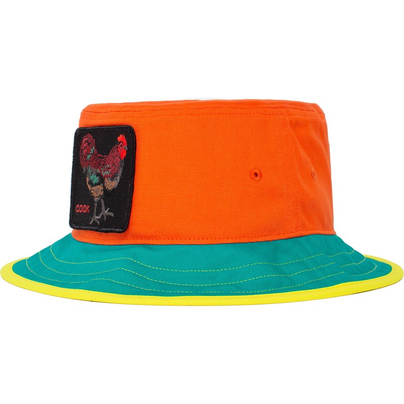 goorin-bros-rooster-cock-gallo-de-la-playa-the-farm-orange-blue-and-yellow-bucket-hat