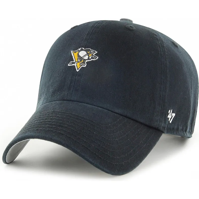 kepure-islenkta-juoda-reguliuojamas-clean-up-base-runner-pittsburgh-penguins-nhl-47-brand