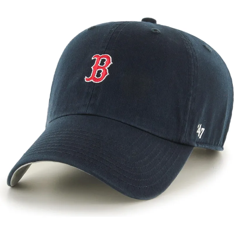 cap-islenkta-navy-blue-adjustable-strap-clean-up-base-runner-boston-red-sox-mlb-47-brand