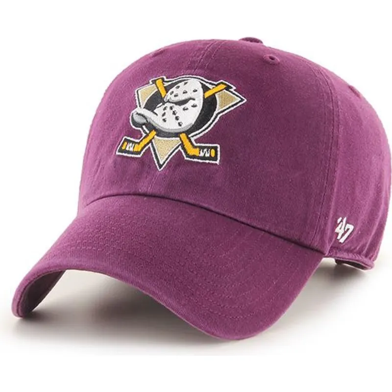 kepure-islenkta-violetine-reguliuojamas-clean-up-anaheim-ducks-nhl-47-brand