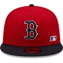 kepure-plokscia-raudona-snapback-9fifty-team-arch-boston-red-sox-mlb-new-era