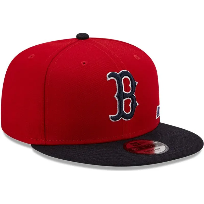 kepure-plokscia-raudona-snapback-9fifty-team-arch-boston-red-sox-mlb-new-era